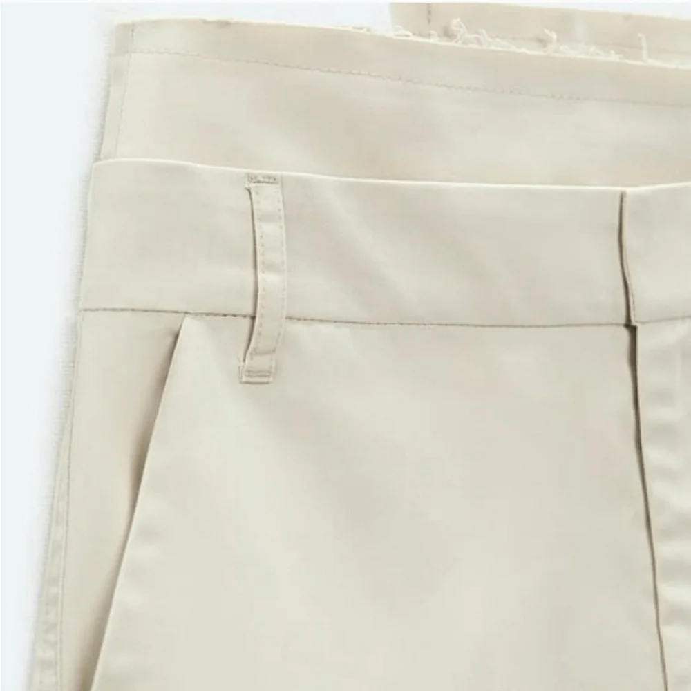 Zara Wide Pants Light Beige Size L